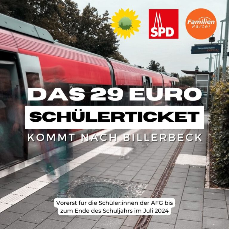 PM: Zur Einführung des vergünstigten Schülertickets in Billerbeck